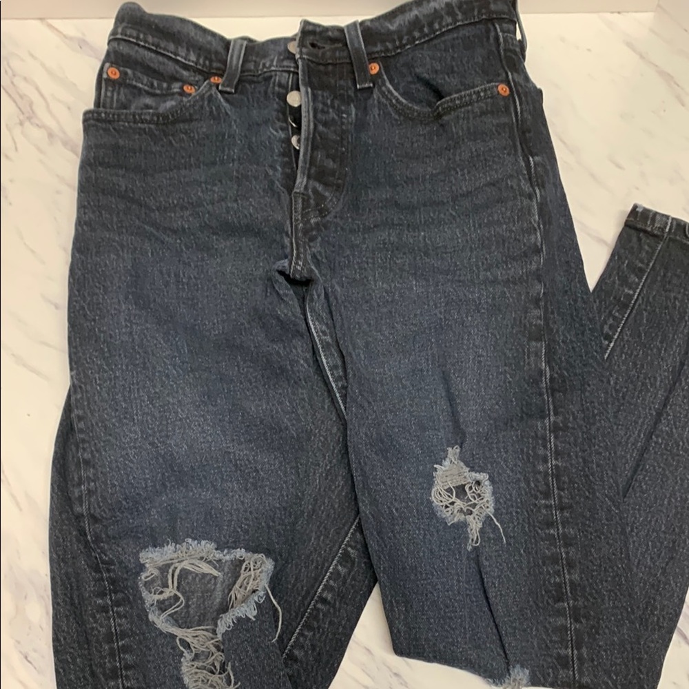 Levi's 501 Blue Ankle Cropped